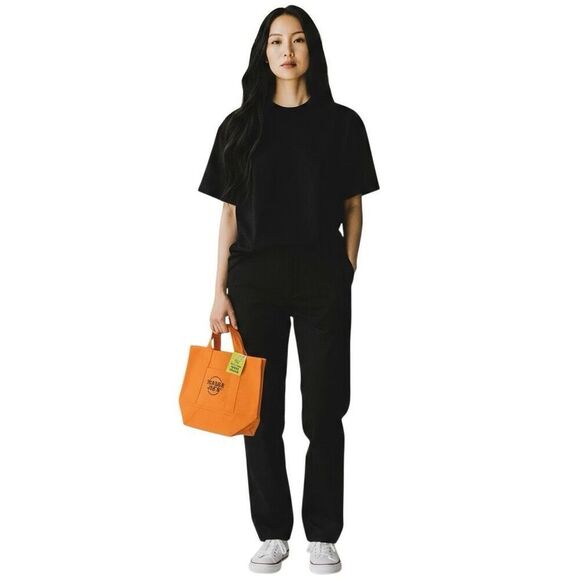 Trader Joe’s Orange Mini Tote Canvas Bag, Limited Edition - Picture 2 of 4